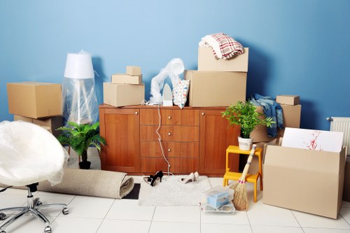 Mover assessing property access and planning a safe house move