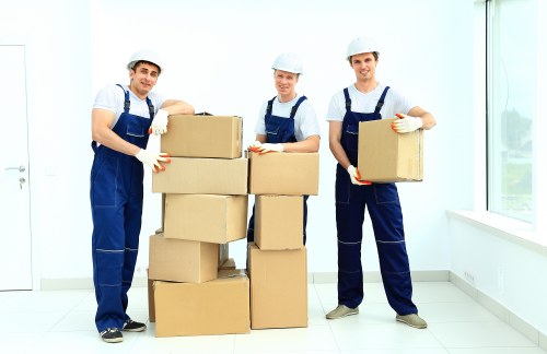 Professional office relocation team planning a business move in Maidavale