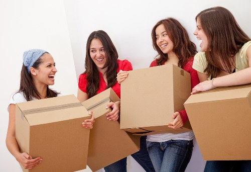 Efficient moving crew completing the final stage of a relocation