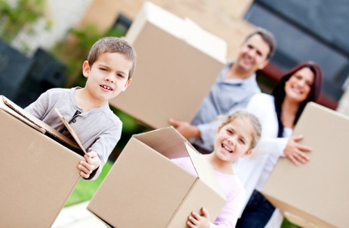 Packed moving van ready for removals in Maidavale