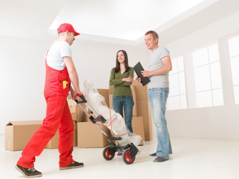 Professional removal service handling packed household goods