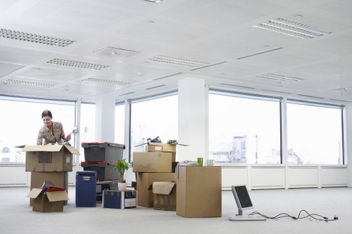 Manager reviewing a moving complaint with records