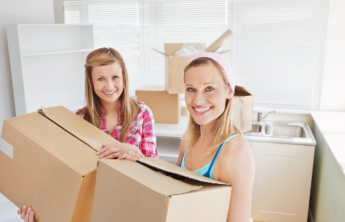 Business furniture and technology being organized for relocation