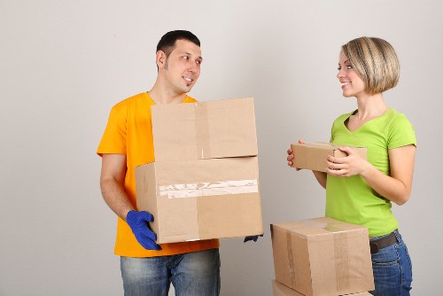 Furniture being loaded for flat removals in Maidavale