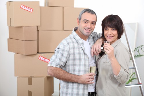 UK moving company staff completing a removals service