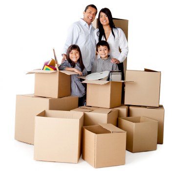 Unpacking and arranging boxes in a new Maidavale property after relocation